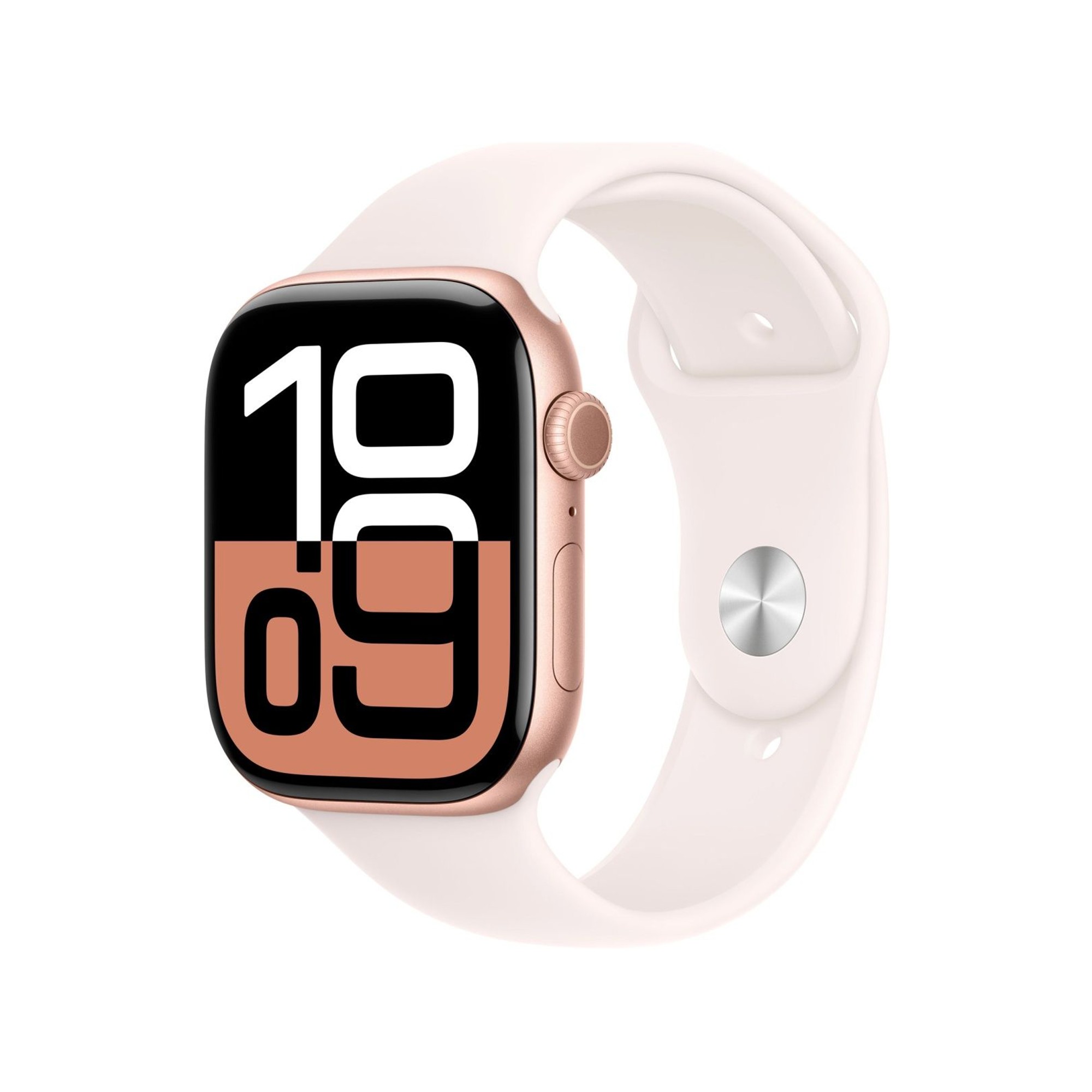 Apple Watch Series 10 GPS 46mm Rose Gold Alu. Case w. Light Blush Sport Band - M/L (MWWU3)